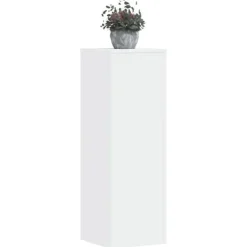 New plantestativ 33x33x100 cm konstrueret træ hvid Plantestativer