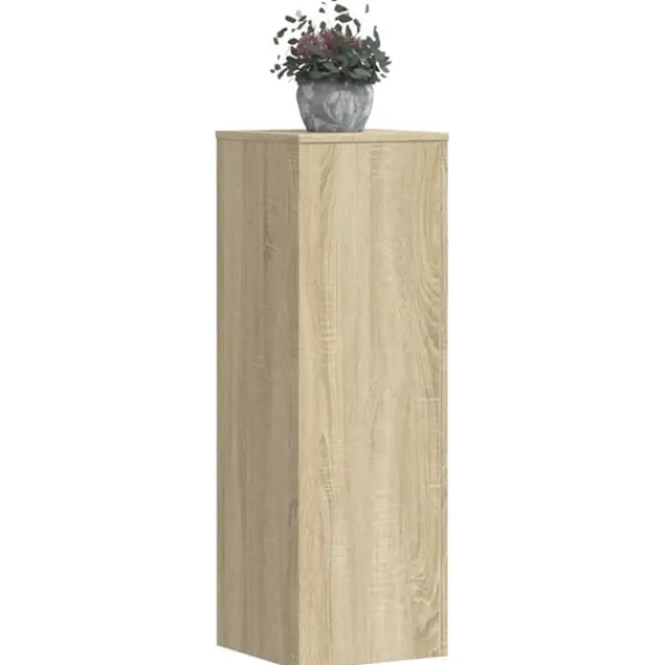 Discount plantestativ 33x33x100 cm konstrueret træ sonoma-eg Plantestativer