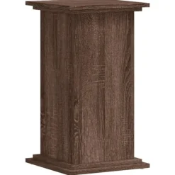 Discount plantestativ 33x33x60 cm konstrueret træ brun egetræsfarve Plantestativer