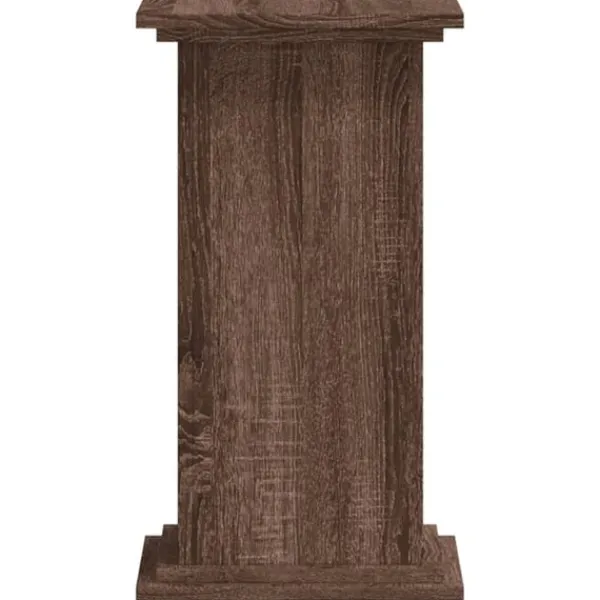 Discount plantestativ 33x33x60 cm konstrueret træ brun egetræsfarve Plantestativer
