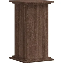 Discount plantestativ 33x33x60 cm konstrueret træ brun egetræsfarve Plantestativer