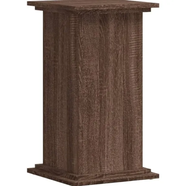 Discount plantestativ 33x33x60 cm konstrueret træ brun egetræsfarve Plantestativer