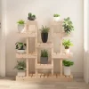 Clearance plantestativ 104,5x25x109,5 cm massivt fyrretræ - Planteborde Plantestativer