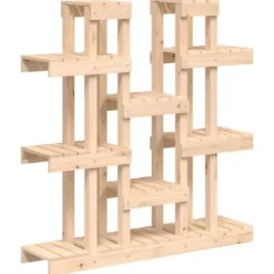 Clearance plantestativ 104,5x25x109,5 cm massivt fyrretræ - Planteborde Plantestativer