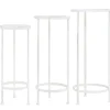 Clearance plantestativer 3 dele vintagestil metal antik hvid - Planteborde Plantestativer