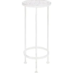 Clearance plantestativer 3 dele vintagestil metal antik hvid - Planteborde Plantestativer