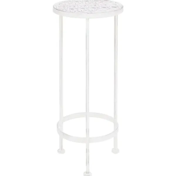 Clearance plantestativer 3 dele vintagestil metal antik hvid - Planteborde Plantestativer