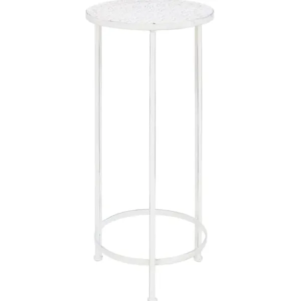 Clearance plantestativer 3 dele vintagestil metal antik hvid - Planteborde Plantestativer