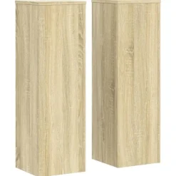 Outlet plantestativer 2 stk. 25x25x80 cm konstrueret træ sonoma-eg Plantestativer