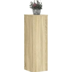 Outlet plantestativer 2 stk. 25x25x80 cm konstrueret træ sonoma-eg Plantestativer
