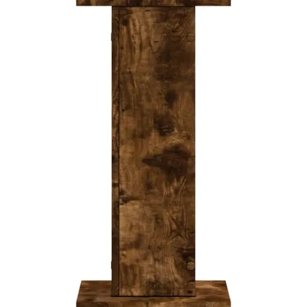 Outlet plantestativer 2 stk. 30x30x60 cm konstrueret træ røget eg Plantestativer