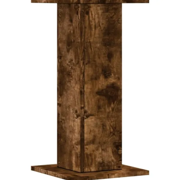 Outlet plantestativer 2 stk. 30x30x60 cm konstrueret træ røget eg Plantestativer