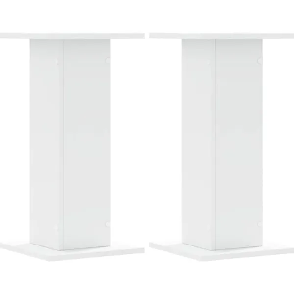 Discount plantestativer 2 stk. 30x30x60 cm konstrueret træ hvid Plantestativer