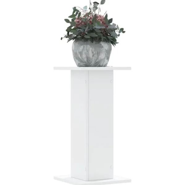 Discount plantestativer 2 stk. 30x30x60 cm konstrueret træ hvid Plantestativer