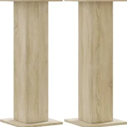 vidaXL Krukker & Plantebeholdere^plantestativer 2 stk. 30x30x80 cm konstrueret træ sonoma-eg