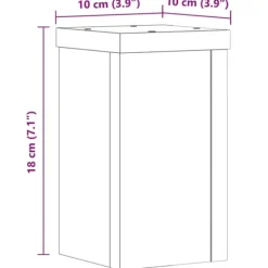vidaXL Plantestativer^plantestativer 2 stk. 10x10x18 cm konstrueret træ betongrå