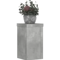 vidaXL Plantestativer^plantestativer 2 stk. 10x10x18 cm konstrueret træ betongrå