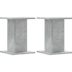 Sale plantestativer 2 stk. 30x30x40 cm konstrueret træ betongrå Plantestativer