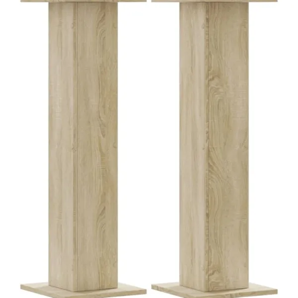 Clearance plantestativer 2 stk. 30x30x95 cm konstrueret træ sonoma-eg Plantestativer