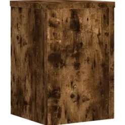 Best plantestativer 2 stk. 25x25x35 cm konstrueret træ røget eg Plantestativer