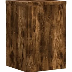 Best plantestativer 2 stk. 25x25x35 cm konstrueret træ røget eg Plantestativer