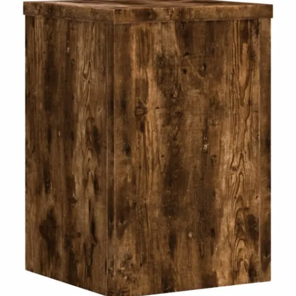 Best plantestativer 2 stk. 25x25x35 cm konstrueret træ røget eg Plantestativer