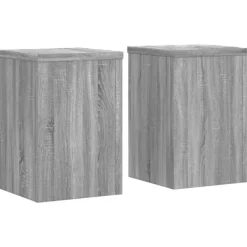 vidaXL Plantestativer^plantestativer 2 stk. 25x25x35 cm konstrueret træ grå sonoma-eg