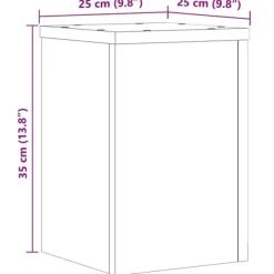 vidaXL Plantestativer^plantestativer 2 stk. 25x25x35 cm konstrueret træ grå sonoma-eg