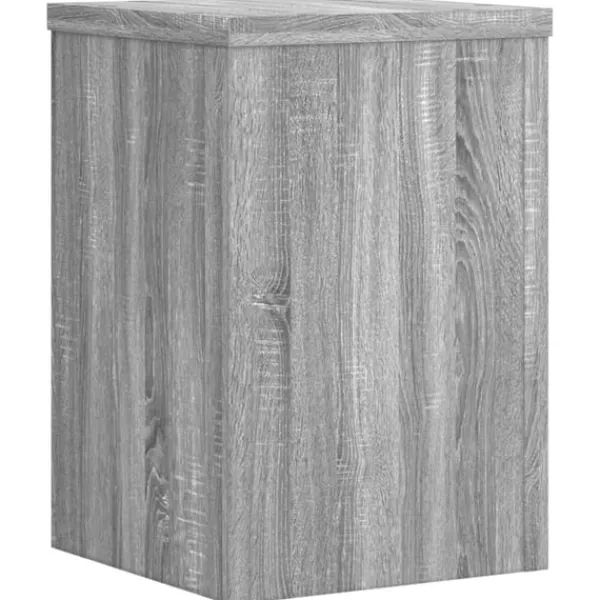 vidaXL Plantestativer^plantestativer 2 stk. 25x25x35 cm konstrueret træ grå sonoma-eg