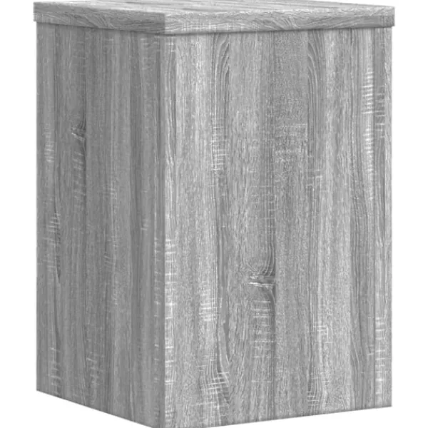 vidaXL Plantestativer^plantestativer 2 stk. 25x25x35 cm konstrueret træ grå sonoma-eg