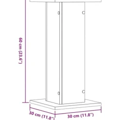 vidaXL Plantestativer^plantestativer 2 stk. 30x30x60 cm konstrueret træ sonoma-eg