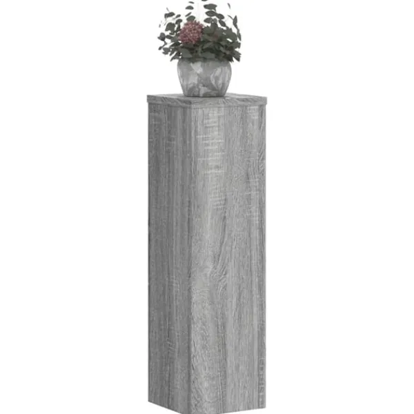 Clearance plantestativer 2 stk. 17x17x60 cm konstrueret træ grå sonoma-eg Plantestativer