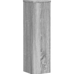 Clearance plantestativer 2 stk. 17x17x60 cm konstrueret træ grå sonoma-eg Plantestativer