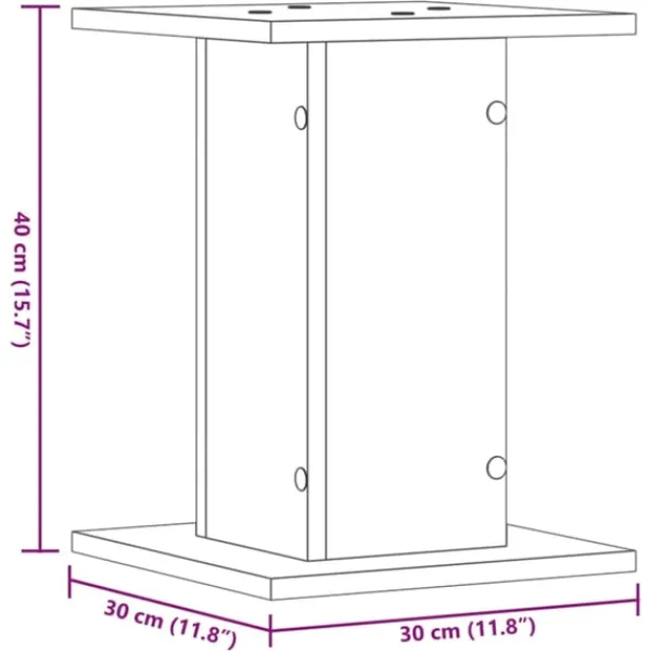 vidaXL Plantestativer^plantestativer 2 stk. 30x30x40 cm konstrueret træ hvid