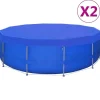 poolovertræk 2 stk. 540 cm 90 g/m² PE rundt - Poolovertræk Pool- & Spatilbehør