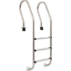 vidaXL Pool- & Spatilbehør^poolstige 3 trin rustfrit stål 304 120 cm - Poolstiger