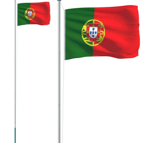 Best Portugal flag og flagstang 6,23 m aluminium - Flag & vimpler Flag & Vindposer