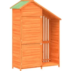 vidaXL Skure, Garager & Carports^redskabsskur til haven 120x53,5x170 cm massivt fyrretræ brun - Skure & Redskabsskure