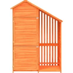 vidaXL Skure, Garager & Carports^redskabsskur til haven 120x53,5x170 cm massivt fyrretræ brun - Skure & Redskabsskure