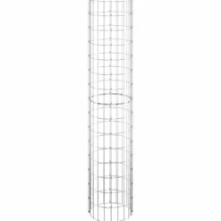 Discount rundt gabion-havebede 3 stk. Ø30x150 cm galvaniseret stål - Plantekrukker Krukker & Plantebeholdere