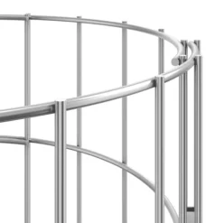 Discount rundt gabion-havebede 3 stk. Ø30x150 cm galvaniseret stål - Plantekrukker Krukker & Plantebeholdere