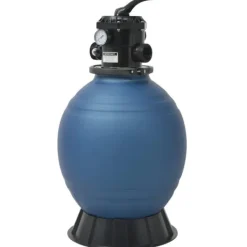 vidaXL Pool- & Spatilbehør^sandfilter til pool multiventil med 6 indstillinger blå 460 mm