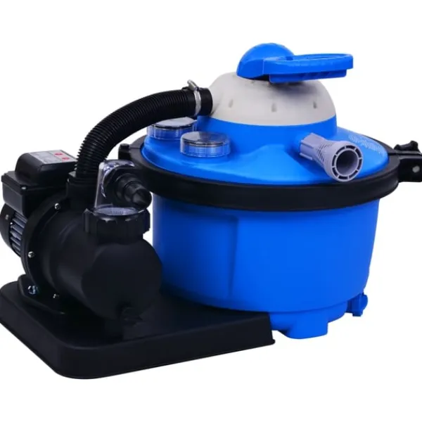 vidaXL Pool- & Spatilbehør^sandfilterpumpe med timer 450 W 25 l