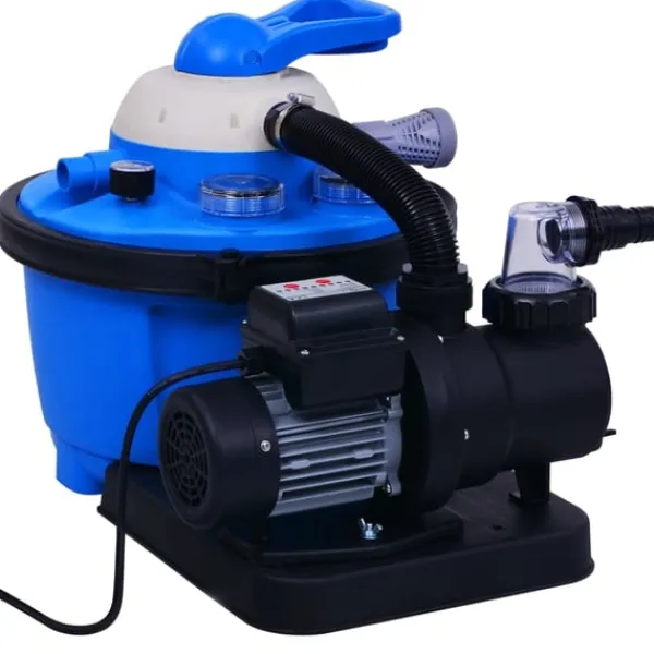 vidaXL Pool- & Spatilbehør^sandfilterpumpe med timer 450 W 25 l