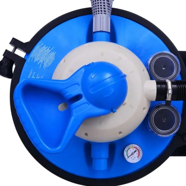 vidaXL Pool- & Spatilbehør^sandfilterpumpe med timer 450 W 25 l