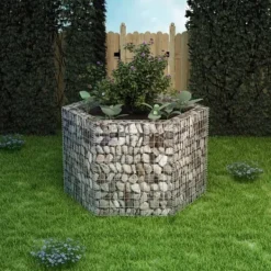 Discount sekskantet gabion-højbed 160x134x100 cm - Plantekrukker Krukker & Plantebeholdere