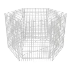 Discount sekskantet gabion-højbed 160x134x100 cm - Plantekrukker Krukker & Plantebeholdere