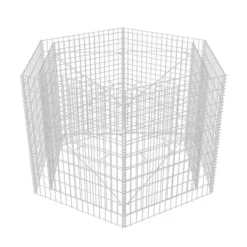 Discount sekskantet gabion-højbed 160x134x100 cm - Plantekrukker Krukker & Plantebeholdere