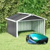 vidaXL Skure, Garager & Carports^skur til robotplæneklipper 92x97x63 cm galvaniseret stål grå - Skure & Redskabsskure