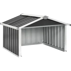 vidaXL Skure, Garager & Carports^skur til robotplæneklipper 92x97x63 cm galvaniseret stål grå - Skure & Redskabsskure